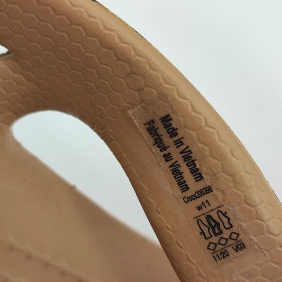 Crocs Women’s Kadee Leopard Brown Rubber Sandals Size 11 - Picture 8 of 9